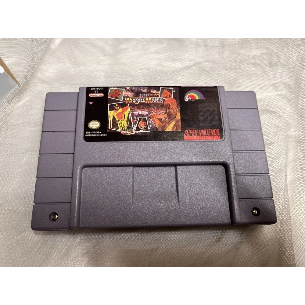 WF Super Wrestle Mania SNES W/ Box Manual Insert Game‎ Tested Working Very Nice